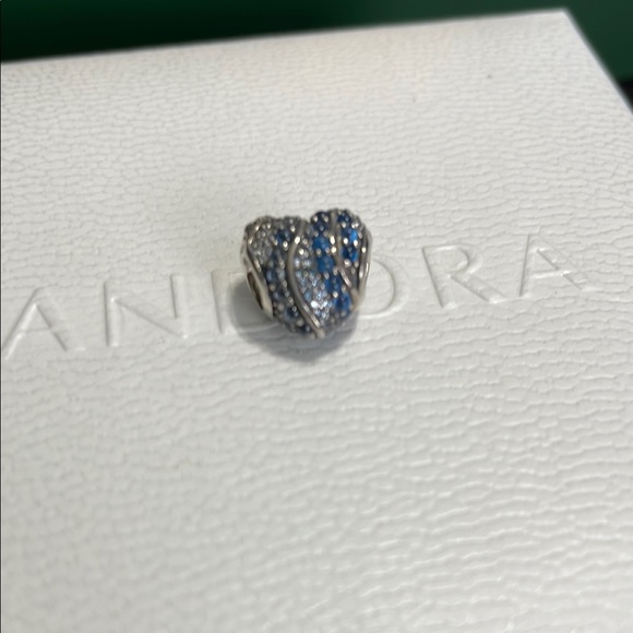 Pandora Waterfall Blue Ocean Heart Charm - Picture 3 of 6